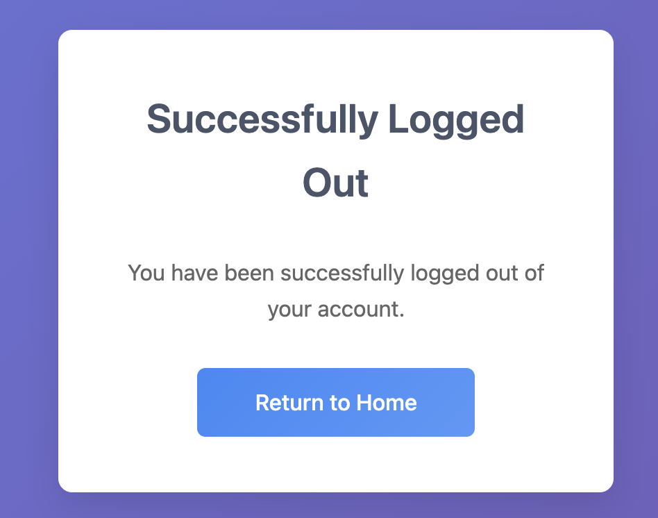 Logout Screen